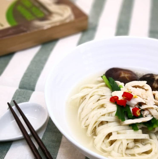 Chia Seed Noodles in Chicken Bone Broth