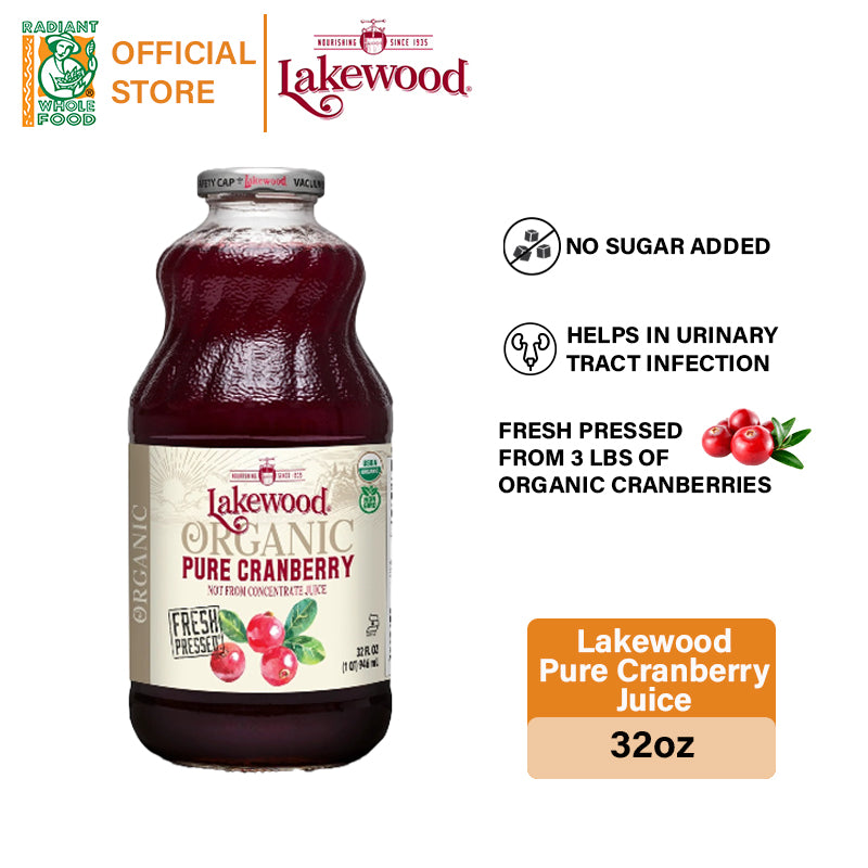 Lakewood Pure Cranberry Juice Radiant Whole Food Organic Food Delivery KL PJ Malaysia