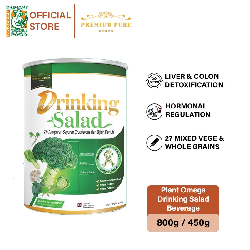 Premium Pure Drinking Salad - Detox & Cleanse Wholegrain Powder